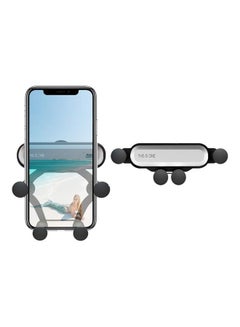 Buy 360 Degree Rotatable Gravity Phone Holder For Mobile Phones With Widths From 67 To 86mm Model F1908 Silver in UAE