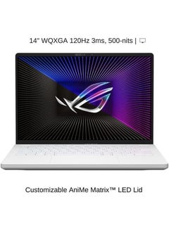 Buy Rog Zephyrus G14 Gaming Laptop With 14-Inch Display, AMD Ryzen 9 6900HS Processor/32GB RAM/1TB SSD/AMD RX 6800S 8GB Graphics/Windows 11 Pro With Anime Matrix English White in UAE