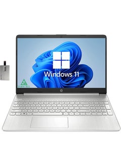 اشتري Laptop With 15.6-Inch FHD Display, Core i5-1135G7 Processor/16GB RAM/512GB PCIe SSD/Intel Iris Xe Graphics/Windows 11 + 32GB USB Card English Silver في الامارات
