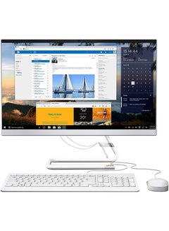 اشتري IdeaCentre AIO 340 Desktop With 23.8-Inch Display, Core i5-10400T Processor/8GB RAM/512GB SSD/AMD Radeon 625/Windows 10 اللغة الإنجليزية white في الامارات