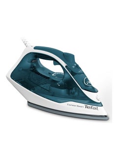 اشتري Express Steam Iron Heating And Efficient Ironing Real Ceramic Soleplate For Fast Gliding 185g Minute Steam Boost Easy To Refill Water Tank Anti Drip 1.0 L 2400.0 W FV2839 BlueWhite في الامارات