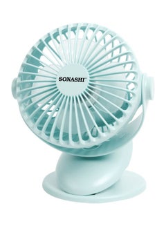 Buy 2-In-1 Desk And Clip Fan With 360° Rotary Function SRF-104N Blue in UAE