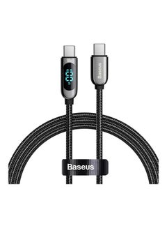 Buy USB C Cable 1M, Nylon Braided 100W Power Delivery PD Fast Charge Cable USB C to USB C for iPhone 15 Pro/15 Pro Max/15/15 Plus, iPad mini 6, MacBook Pro/Air, iPad Pro, Samsung S23+, Huawei Mate X3, Black Black in UAE