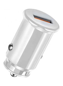Buy Duo 65W QC 3.0 Plus PD 20W USB A And Type C Super Fast Car Charger Compatible With iPhone, Samsung, Macbook, Laptops, Tablets White in UAE