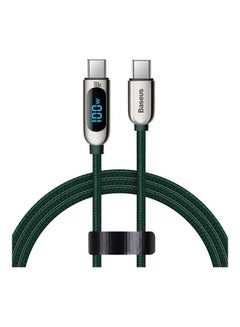 Buy USB C Cable 2M, Nylon Braided 100W Power Delivery PD Fast Charge Cable USB C to USB C for iPhone 15 Pro/15 Pro Max/15/15 Plus, iPad mini 6, MacBook Pro/Air, iPad Pro, Samsung S23+, Huawei Mate X3, Green Green in UAE