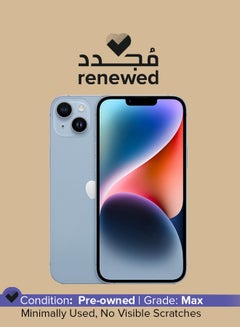 Buy Renewed - iPhone 14 128GB Blue 5G With FaceTime in UAE