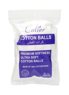 Buy Premium Softness Ultra Soft Cotton Balls 80Pcs in Saudi Arabia