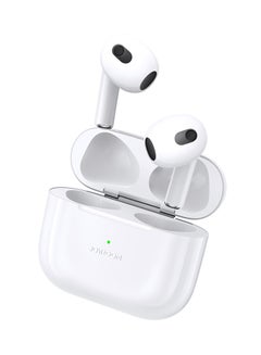 اشتري JR-T03S Plus Bluetooth 5.1 TWS Half In-Ear Earphones With Protective Cover Standard Version White في مصر