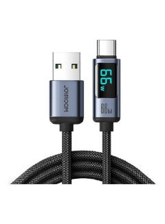 اشتري Type-C Cable Nylon Braided Fast Charging USB Cord Charger Wire For Samsung Galaxy Note MacBook Pro Nintendo Switch Huawei GoPro Hero 7 PS5 Etc Black في مصر