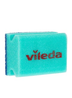 Buy Glitzi Dishes Scourer Sponge 2Pcs, Soft Cleaning, Durable, User-Friendly - Green & Blue ( 2 Pcs Per Pack) Blue in UAE