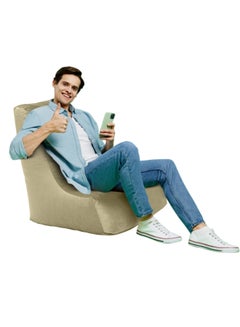 اشتري كرسي تشِل ساك بتصميم مقعد بين باج رمادي فاتح Large في السعودية