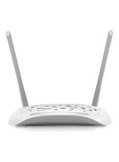 اشتري 300Mbps Wireless N300 ADSL2+ Wi-Fi Modem Router, 2x 5dBi Omni Directional Fixed Antennas, Input ISPs Supported - BSNL, MTNL & Tata Indicom (RJ-11 Port) Dual band White في السعودية