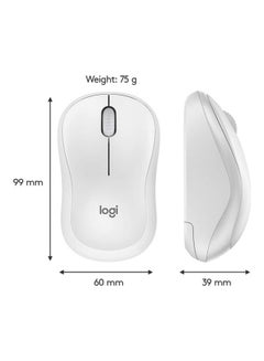 Buy M221 Wireless Mouse Silent, Off White - 910-006511 White in UAE