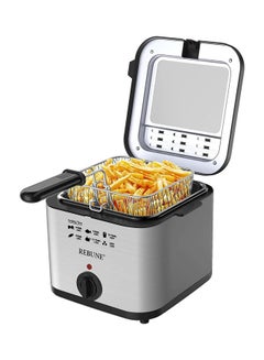 Buy Electric Deep Fat Fryer 2.5 L 1800.0 W RE-11-048 Silver in Saudi Arabia