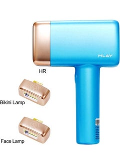 Buy T14 IPL Ice Laser Painless Hair Removal Device 3℃ Cold Compress 5 Levels 500000 Pulses With 3 Lamps Blue in UAE