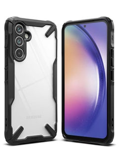 Buy Fusion-X Compatible With Samsung Galaxy A54 5G Case Transparent Hard Back Soft Flexible TPU Bumper Scratch Resistant Protection Phone Cover Black in Egypt