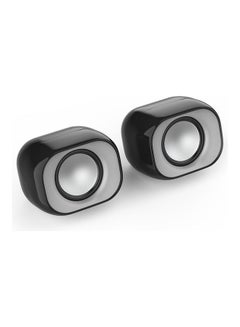 Buy Multimedia USB Wired Mini Desktop Speaker For PC's, Laptops And Other Devices With 35 Mm Audio Output Black in UAE