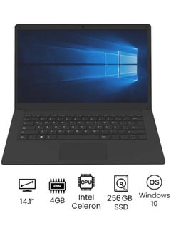 اشتري N2 Laptop With 14.1-Inch Display, 11th Gen Intel Dual Core Celeron N3350 Processor / 4GB RAM / 256GB SSD / Win 10 Black في الامارات
