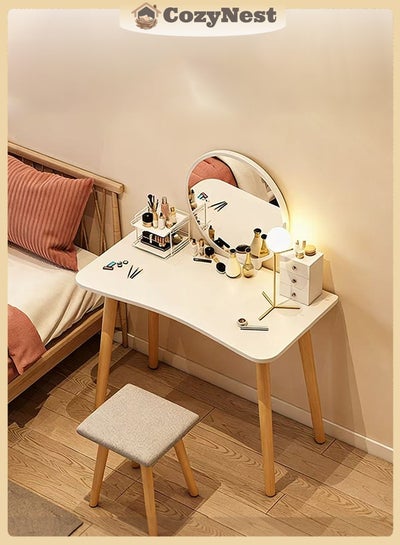 nordic modern mini dressing table Nordic Mini Dressing Table Modern Vanity Dressing Table Storage Cabinet One Bedroom Dressing Table (Size: 80 cm-e) : Amazon.de: Home & Kitchen
