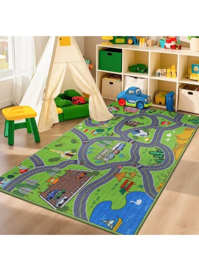 Kids' City Road & Traffic Play Carpet – Educational Interactive Town ...