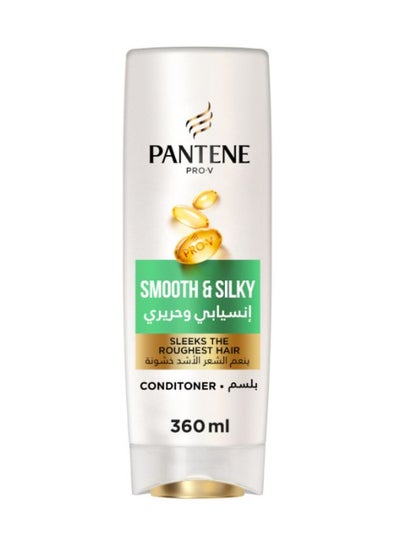 Buy Pro-V Smooth And Silky Conditioner Sleeks Roughest Hair 360ml in UAE