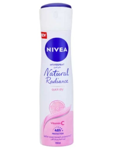 Buy Natural Radiance Deodorant Spray White/Pink 150ml in UAE