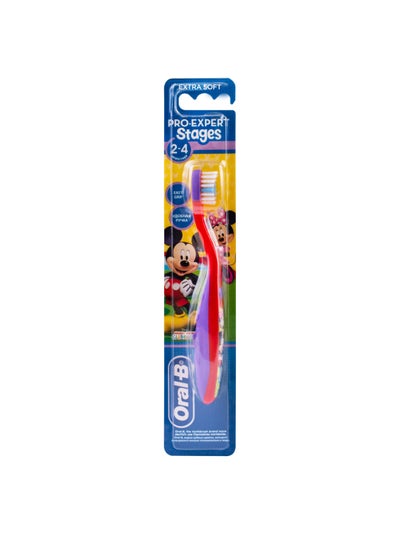 اشتري Pro-Expert Stages Disney Mickey Mouse Toothbrush For Kids 2-4 Years Assorted Color في الامارات