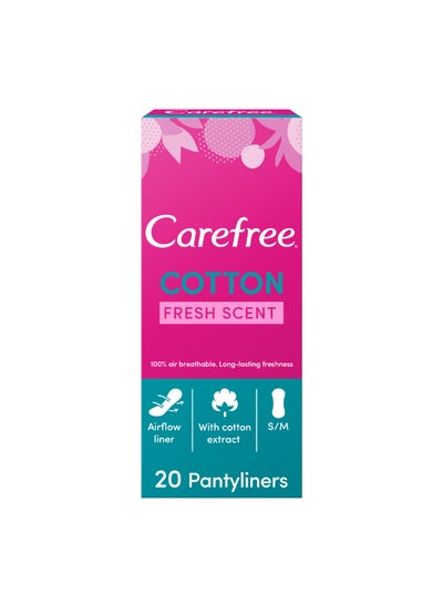 Buy Panty Liners Cotton Fresh Scent 20 Piece in Saudi Arabia