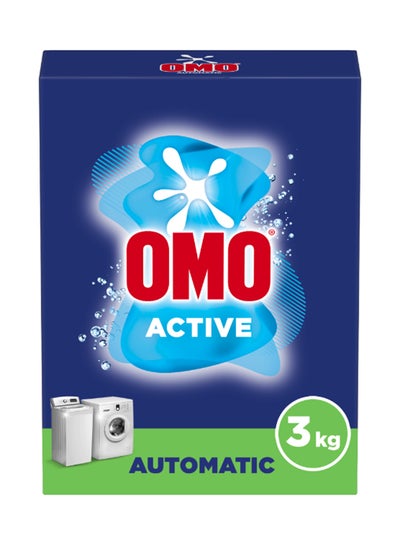 Buy Laundry Powder Detergent For Front Load Machines Active For Unbeatable Stain Removal Blue 3kg in UAE