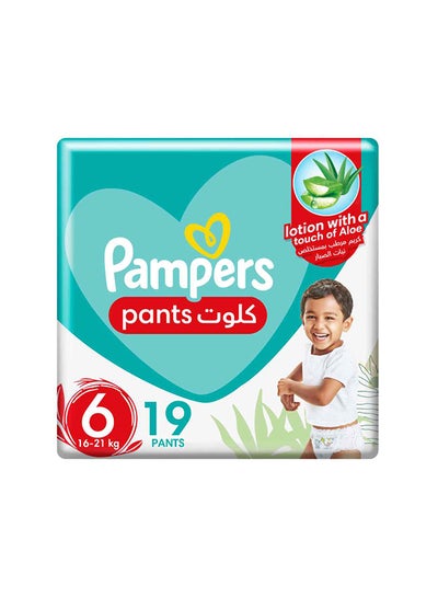 Buy Baby-Dry Pants with Aloe Vera Lotion, 360 Fit , Size 6, 16-21kg, Carry Pack, 19 Count in UAE