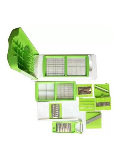 Buy 12-Piece Slicer And Grater Set Green in Egypt