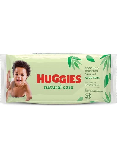 Buy Natural Baby Wipes, Aloe Vera Wipes, 1 Pack x 56 Wipes in UAE