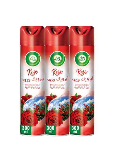 Buy Rose Aerosol Pack Of 3 300ml in Saudi Arabia