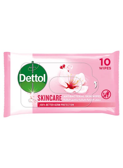 Buy Skincare Antibacterial Skin Wipes , Pack of 10 Water Wipes in UAE