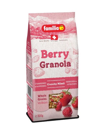 Buy Berry Granola Crunchy Muesli With Strawberries And Raspberries 500grams in UAE