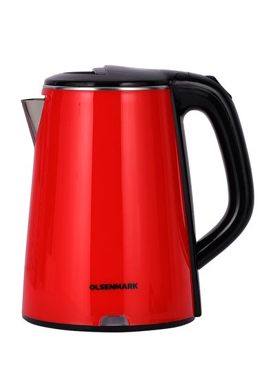 Buy Stainless Steel Electric Kettle 2.2 L 1500 W OMK2147 Red/Black in Saudi Arabia