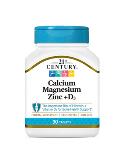 Buy Calcium Magnesium Zinc Plus Vitamin D3 90 Tablets in UAE