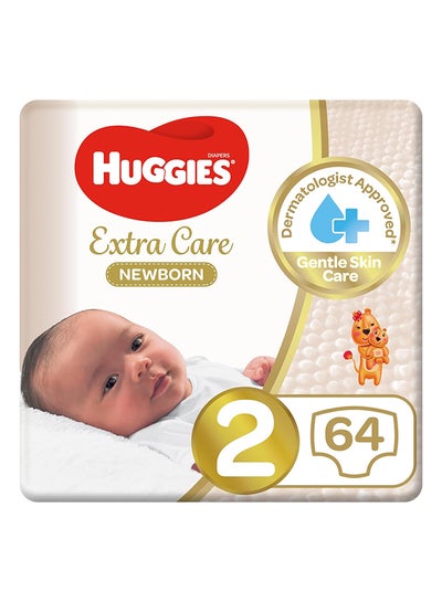 Buy Extra Care Newborn Size 2 Diapers 64 Pants in UAE