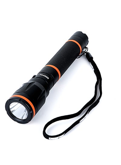 Buy Rechargeable LED Flashlight - Portable Waterproof Hyper Bright 3W CREE LED Torch Light | 1.5 Hours Working with 1000M Distance Range Black 152mm in UAE