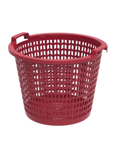 Buy Wide Laundry Basket Dark Red 50.0Liters in UAE