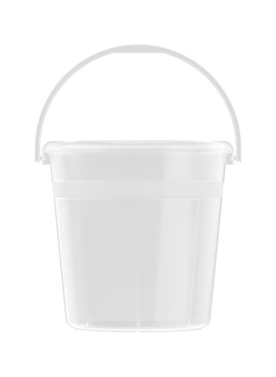 اشتري 5-Liter Round Plastic Bucket With Handle Transparent في الامارات