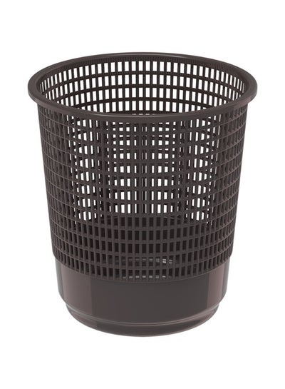 Buy Waste Paper Basket L-D Brown 15.0Liters in UAE