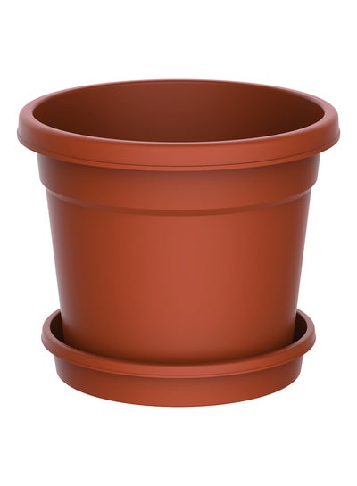 اشتري 20-Inch Round Flowerpot With Tray تيراكوتا في الامارات