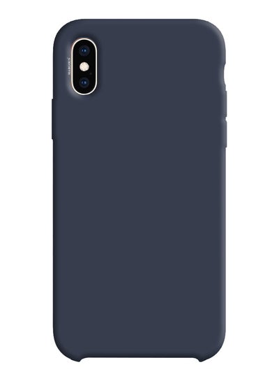 Buy Silicone Case Cover For Apple iPhone X Midnight Blue in Saudi Arabia