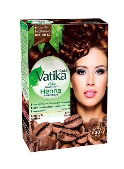 Buy Henna Hair Colour For Healthy And Nourished Hair 4.5 Dark Brown 60grams in Saudi Arabia