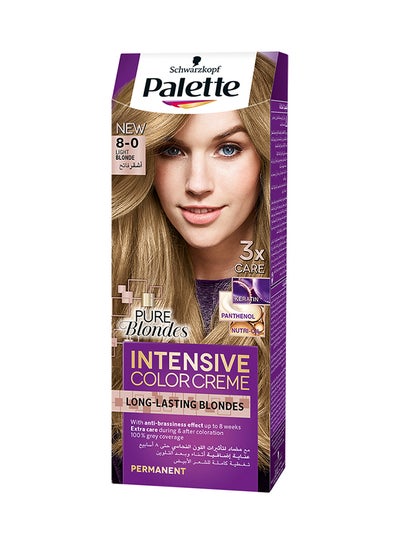 اشتري Intensive Colour Cream 8-0, Light Blonde 8-0, Light Blonde 50ml , 50ml , & 10ml في الامارات