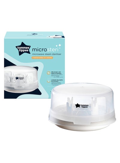 Buy Microwave Steam SteriliserFor Baby Bottles And Accessories, Kills Viruses And 99.9% Of Bacteria, 4-Minute Sterilisation Cycle in Egypt