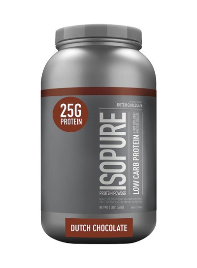 اشتري مسحوق البروتين منخفض الكربوهيدرات من ايسوبور بالشوكولاتة الهولندية 3 رطل في الامارات