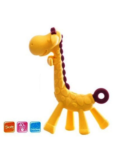 Buy Giraffe Teether Freezable And Dishwasher Safe - Yellow in UAE