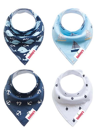 Buy Pack Of 4 Bandana Bibs - Organic Cotton - Anchor Ships in UAE